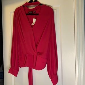 7th Avenue New York & Company X-Large Tall - Dark Pink Blouse